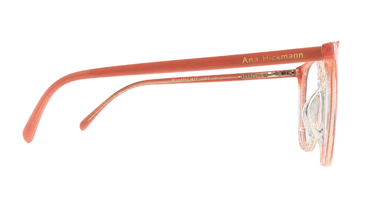 Óculos de grau Ana Hickmann V8022 rosa lateral