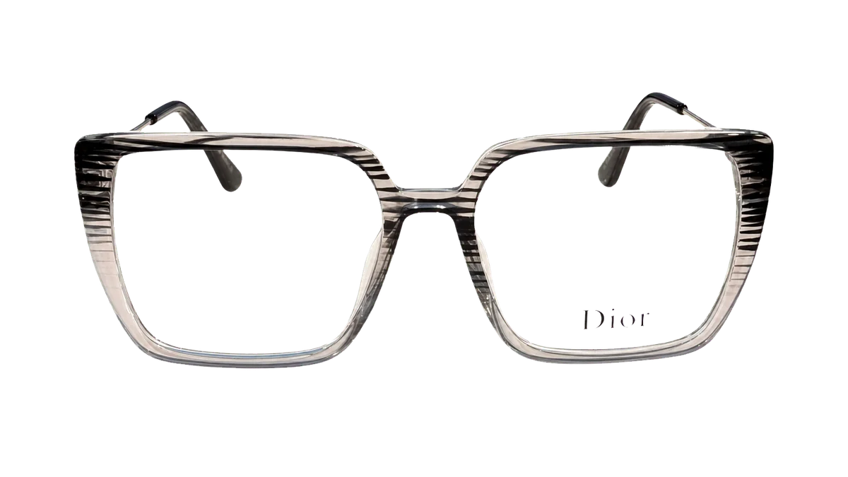 Óculos de grau Dior V7372 cinza transparente frontal