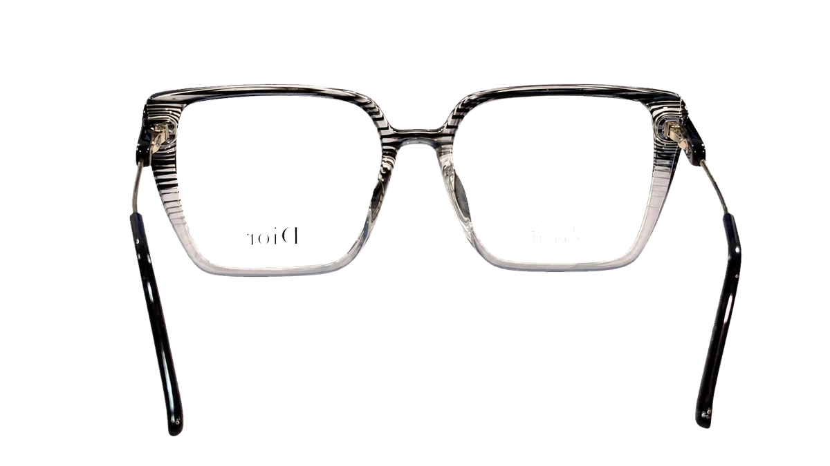 Óculos de grau Dior V7372 cinza transparente aberto