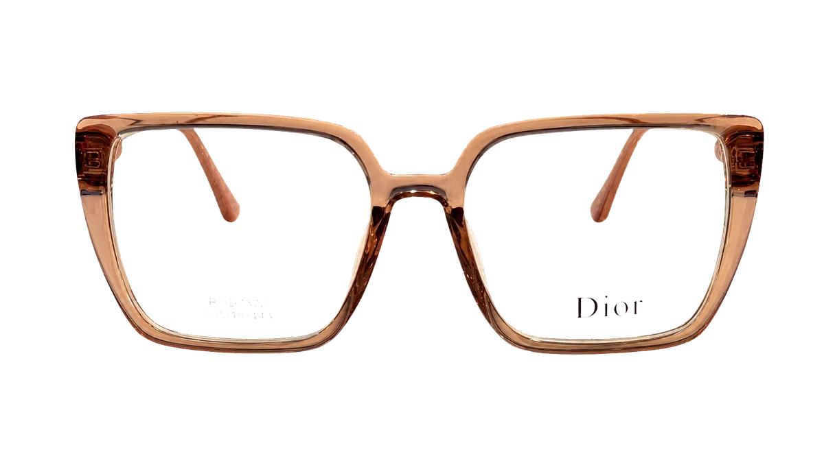 Óculos de grau Dior V7372 nude transparente frontal