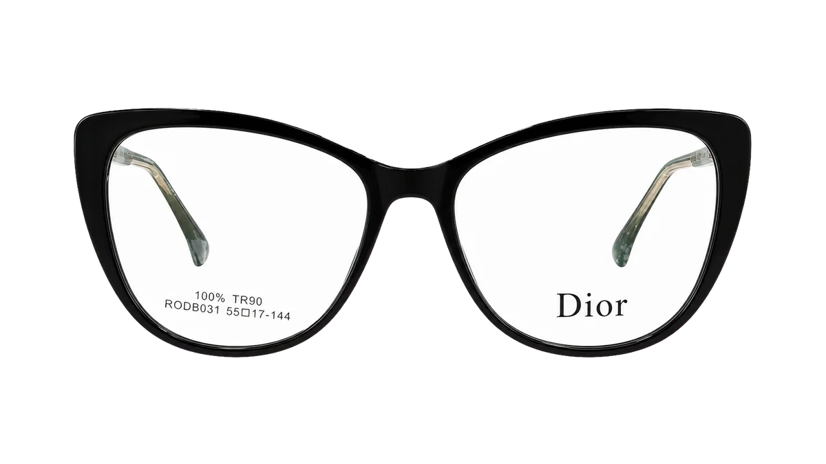 Óculos de grau Dior V8031 preto frontal