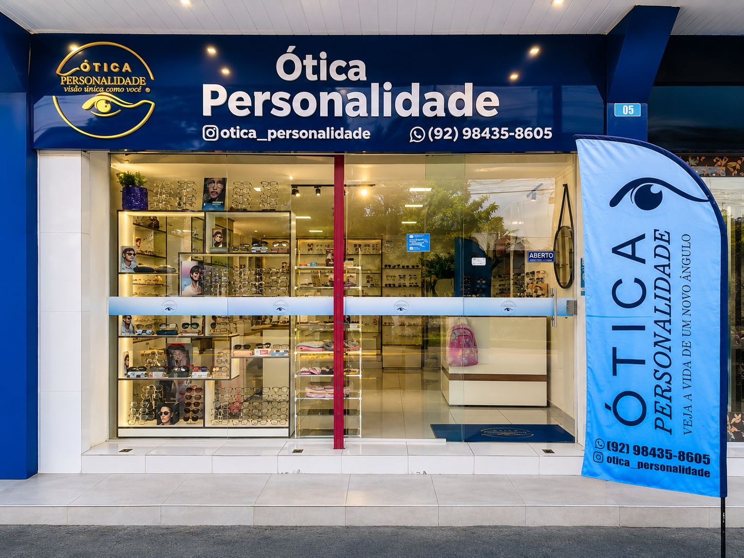 Interior da Ótica Personalidade