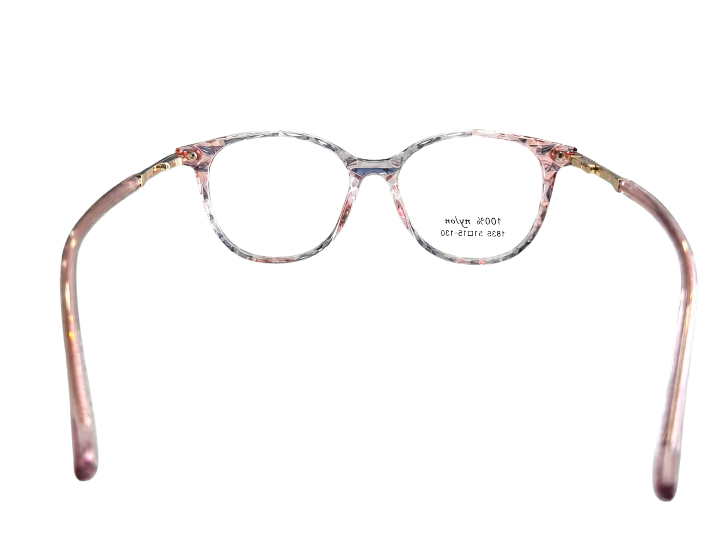 Óculos de grau infantil feminino Marca Comum V1835 rosa transparente aberto