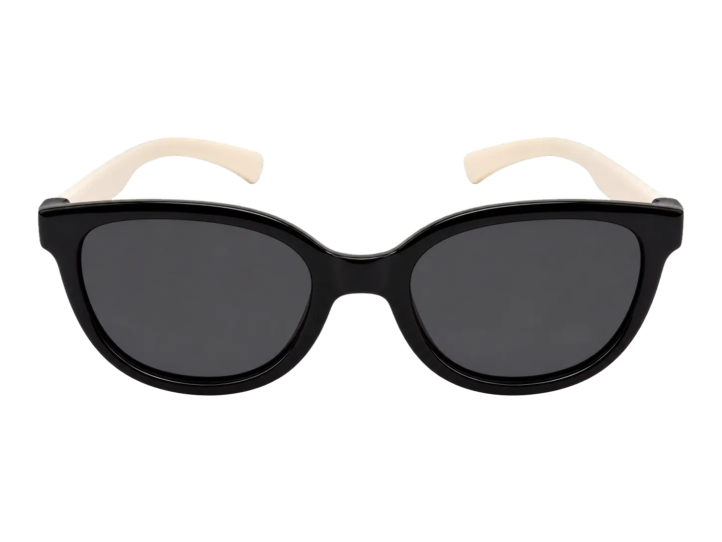 Óculos de sol infantil masculino V25043 preto com branco frontal