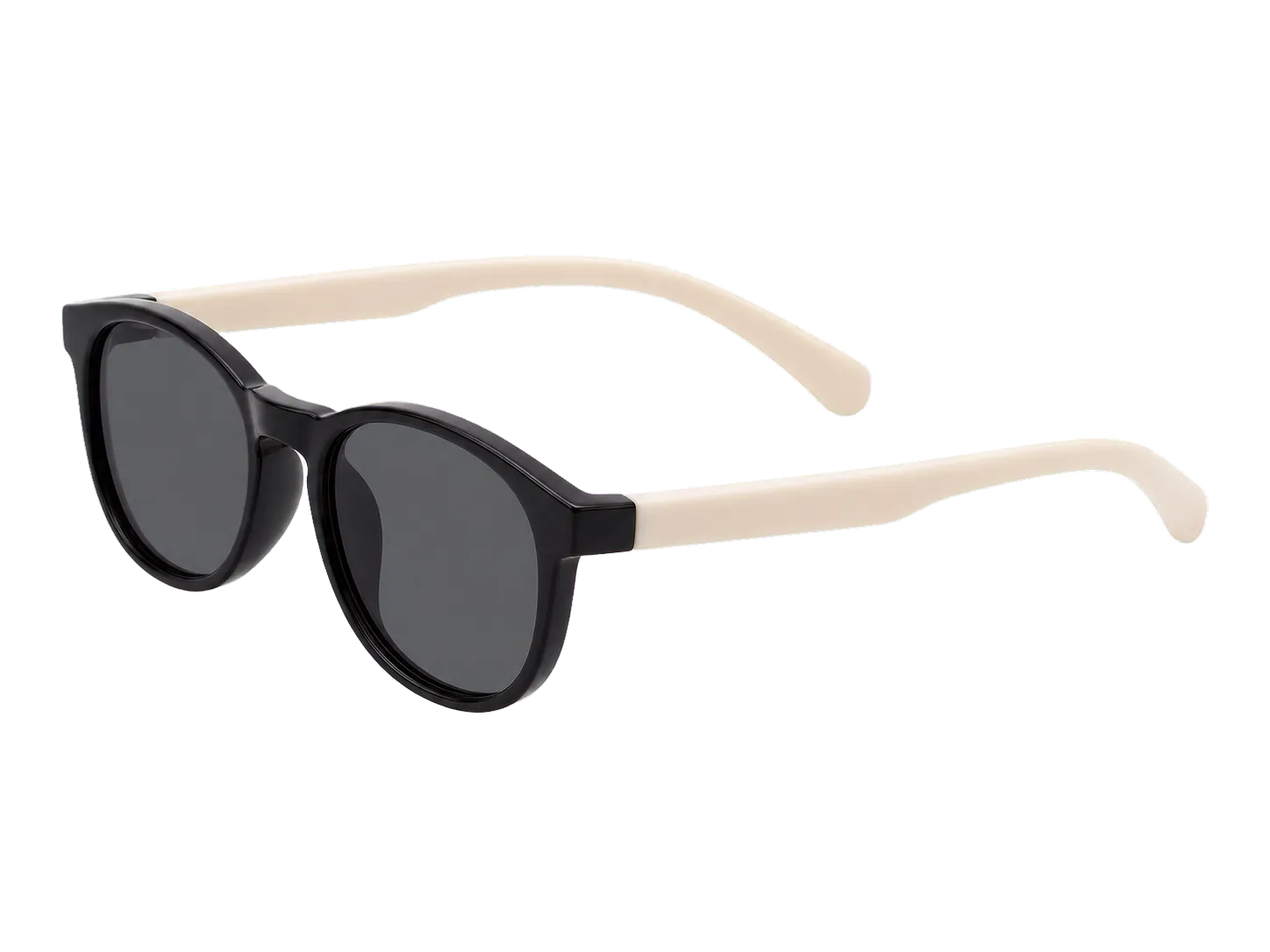 Óculos de sol infantil masculino V25043 preto com branco lateral