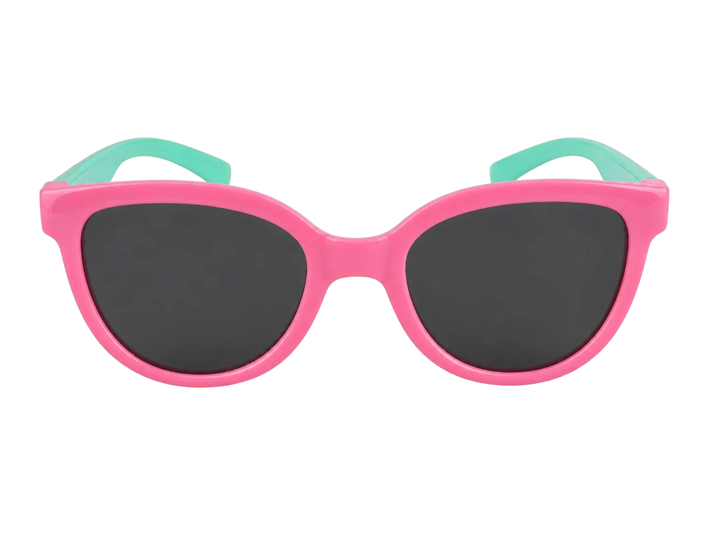 Óculos de sol infantil feminino V25043 rosa com verde frontal