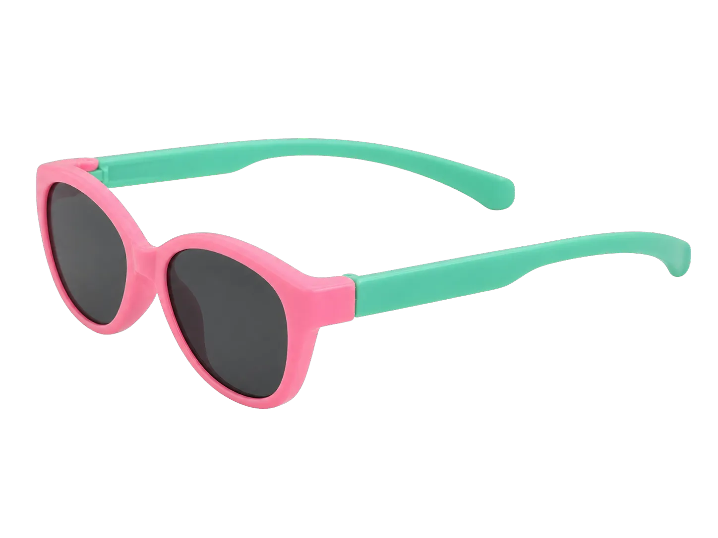 Óculos de sol infantil feminino V25043 rosa com verde lateral