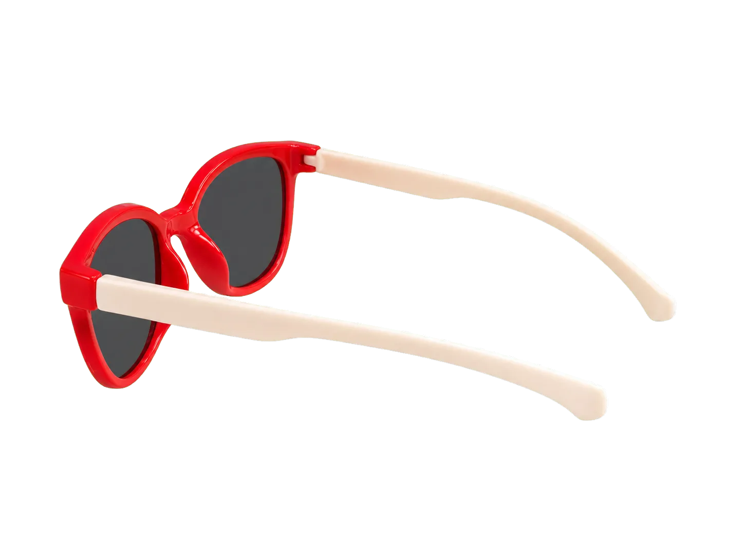 Óculos de sol infantil masculino V25043 vermelho com branco lateral