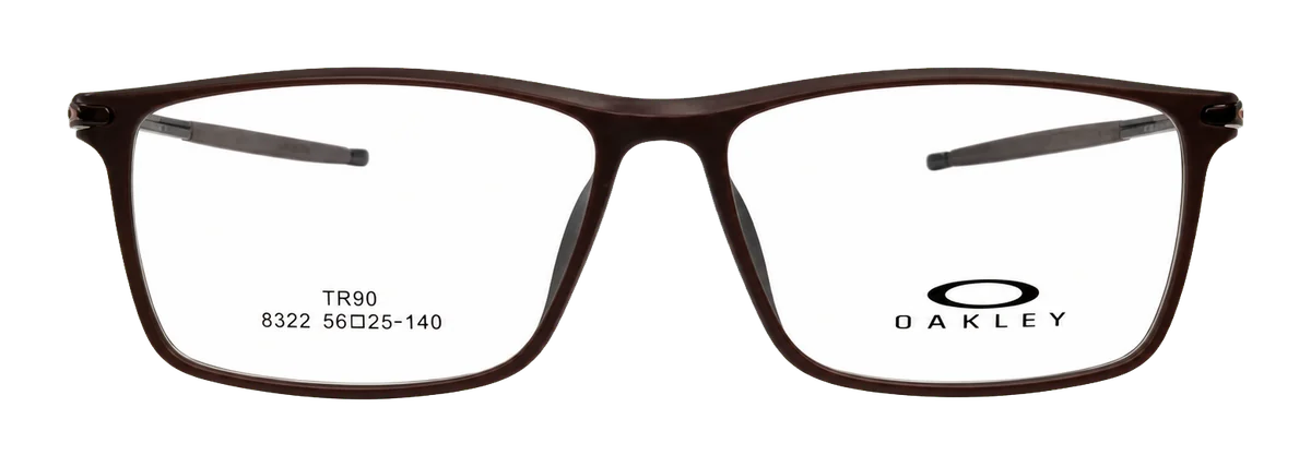 Óculos de grau Oakley V8322 marrom frontal
