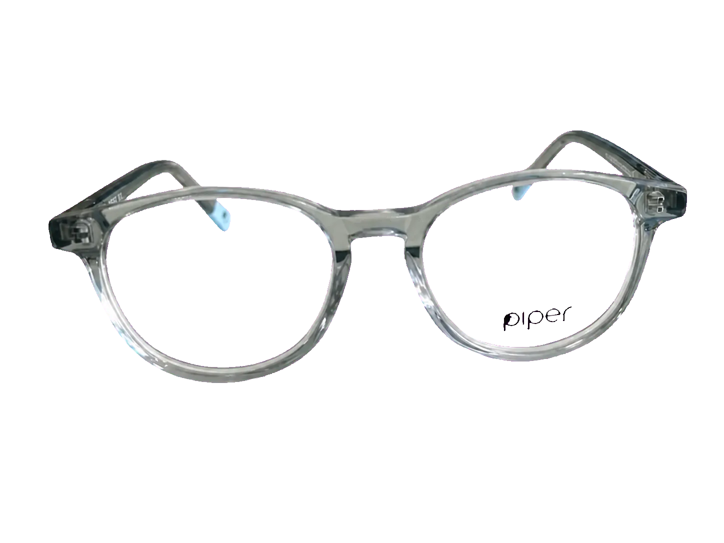 Óculos de grau infantil masculino Piper V302 azul transparente frontal