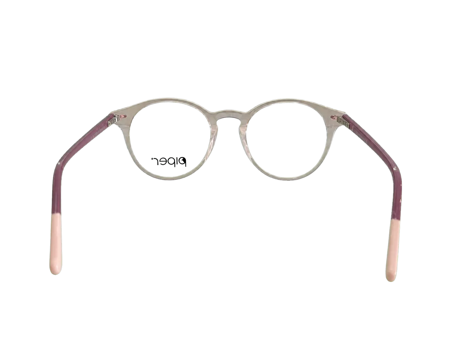 Óculos de grau infantil feminino Piper V308 rosa transparente aberto