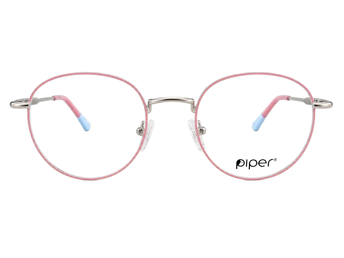 Óculos de grau infantil feminino Piper V315 rosa com prata frontal