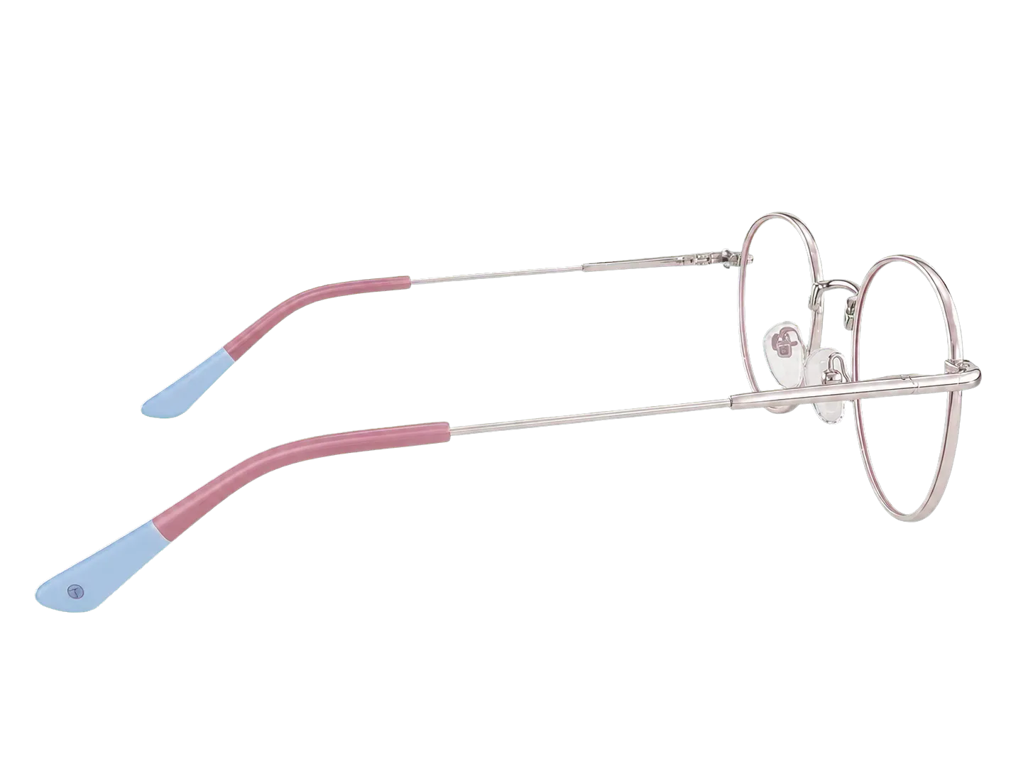 Óculos de grau infantil feminino Piper V315 rosa com prata lateral