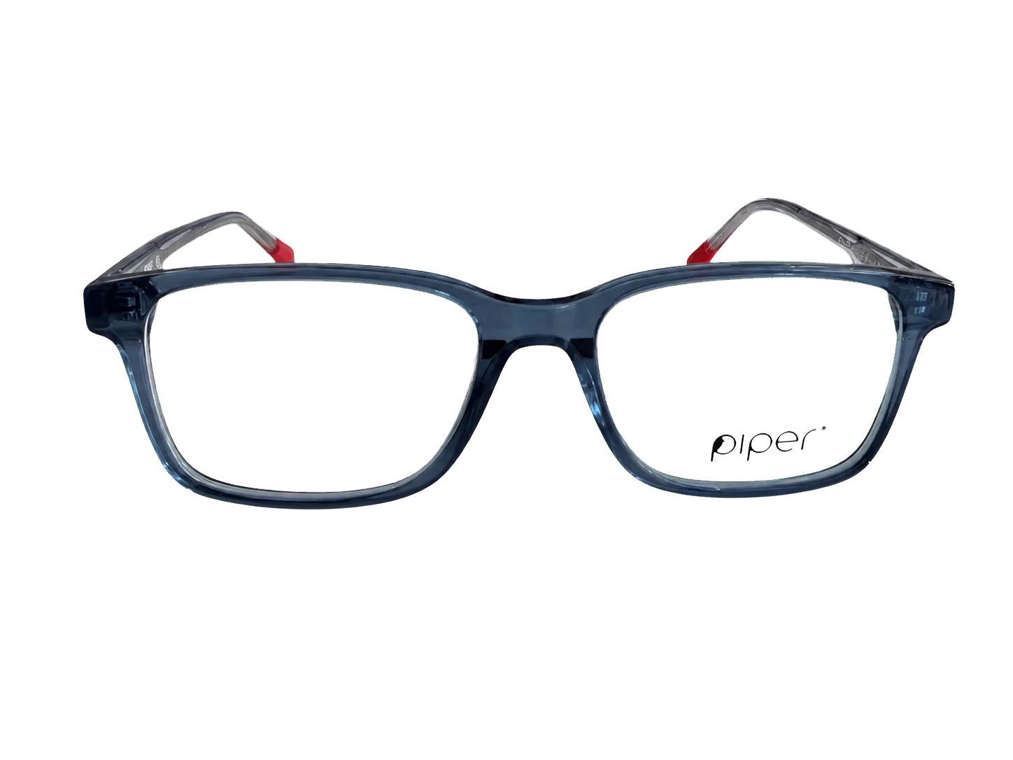 Óculos de grau infantil masculino Piper V328 azul transparente frontal