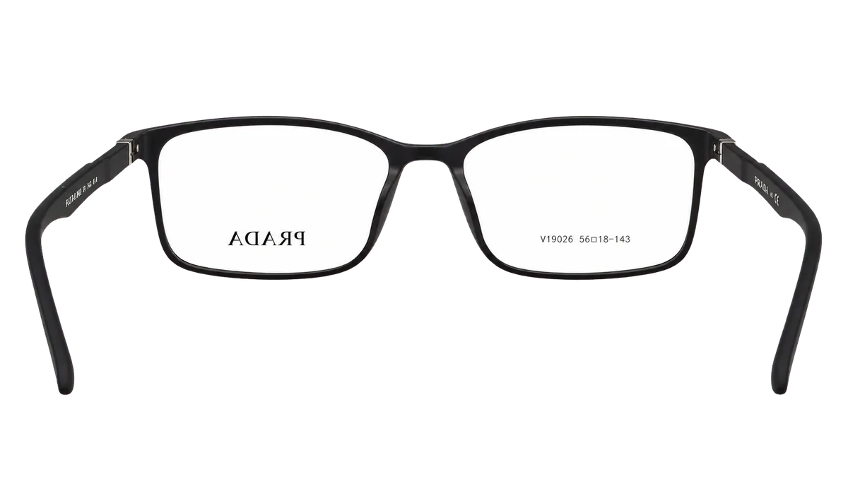 Óculos de grau Prada V19026 preto aberto