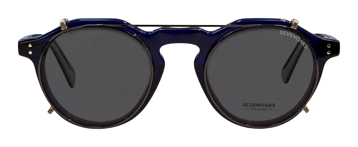 Óculos clip-on Sevenoaks V1019 azul frontal